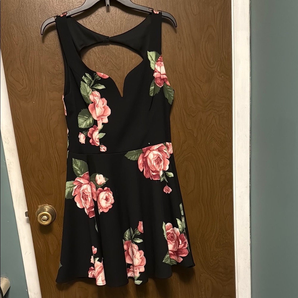 B Smart black and pink Floral Dress size 13